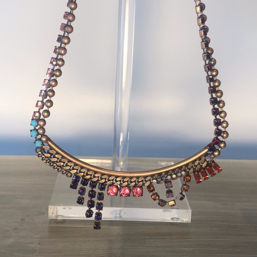 DANNIJO Necklace with Turquoise and Crystals